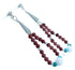 Southwest Sterling Silver Multicolor Post Dangle Bead Earrings LX114591